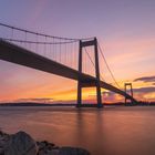 Neue Kleine Belt Brücke bei Sonnenuntergang