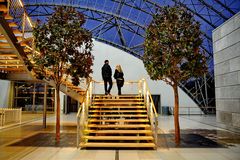 Neue Messe Leipzig - Treppe in der Glashalle