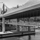 Neue Neckar Bahn- und Fußgängerbrücke