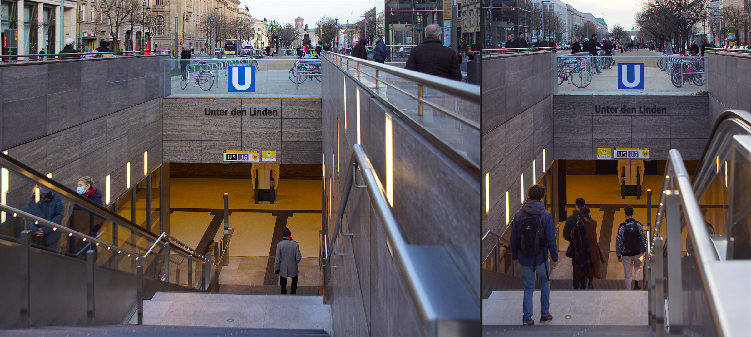 Neue U-Bahn-Station "Unter den Linden": Blicke nach Osten und Westen