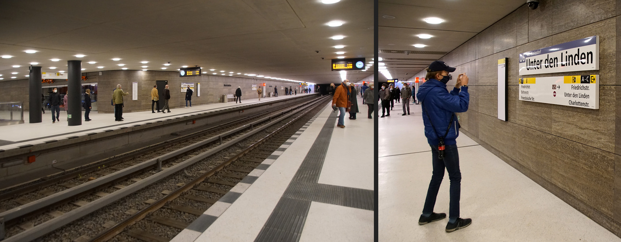 Neue U-Bahn-Station "Unter den Linden": U6-Bahnsteig