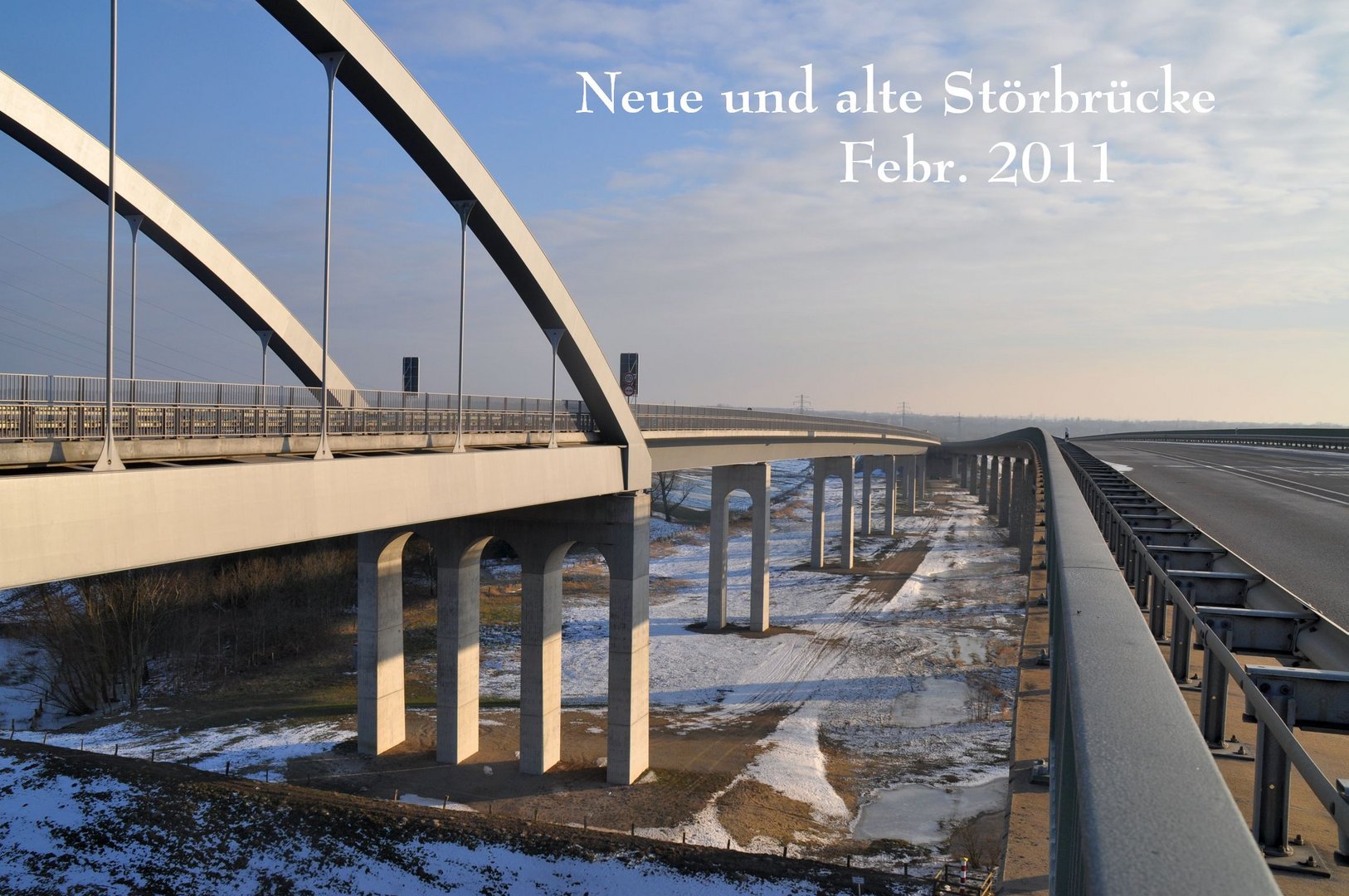 Neue und alte Störbrücke in Itzehoe