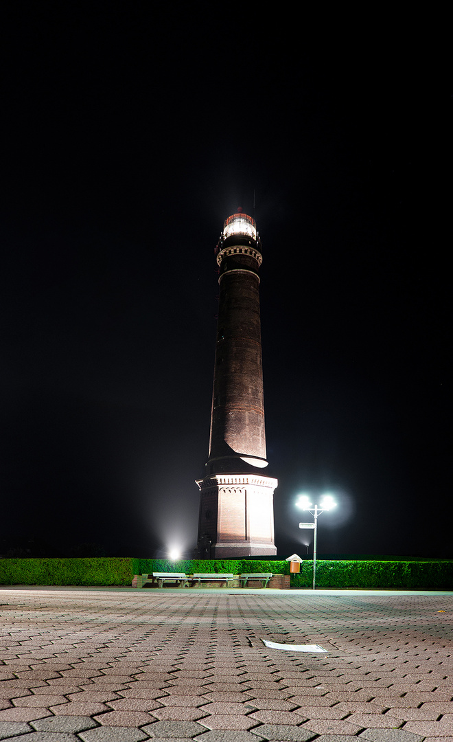 Neuer Leuchtturm bei Nacht