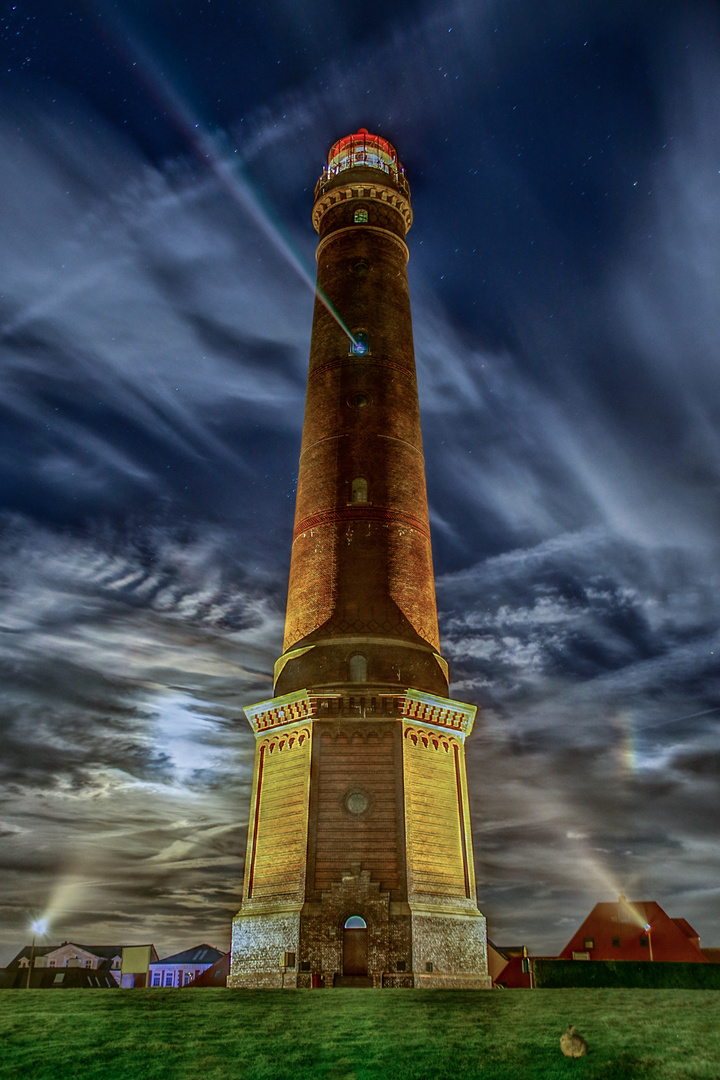 Neuer Leuchtturm Borkum HDR Foto & Bild nacht, hdr, architektur