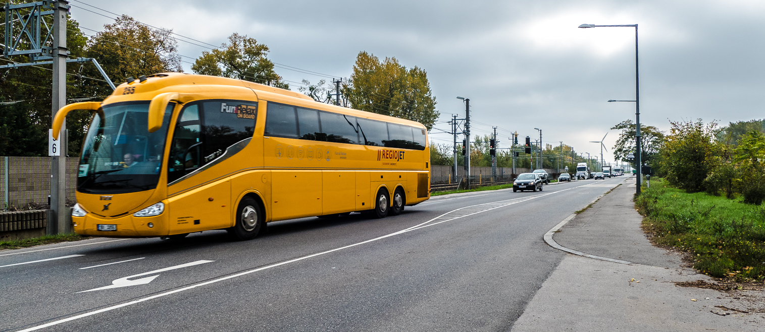 Neuer Regiobus am Handelskai vom "Hafen Wien"  kommend.