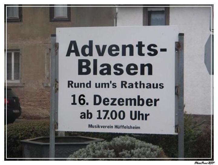 NEUER TERMIN ZUM ADVENTSBLASEN