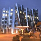 Neuer Zollhof: Frank O.Gehry-Bauten bei Nacht