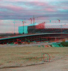 neues Fußballstadion München (YCbCr-JPEG-Anaglyphe ohne Farbunterabtastung)