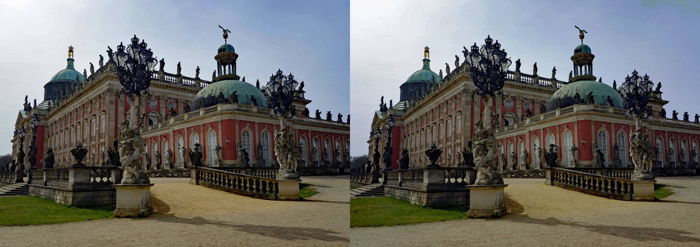 Neues Palais  (3-D  Parallelblick  stereo)