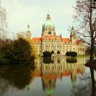 Neues Rathaus Hannover am Frühlingsanfang