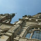 Neues Rathaus Hannover, Maschparkseite, Ausschnitt Dachgiebel