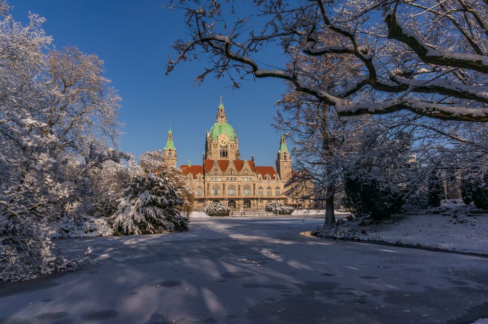 Neues Rathaus im Winter I - Hannover