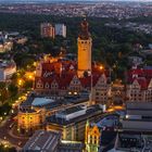 "Neues Rathaus" Leipzig zur "Blauen Stunde"