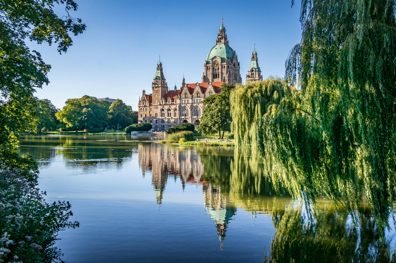 Neues Rathaus und Maschteich III- Hannover