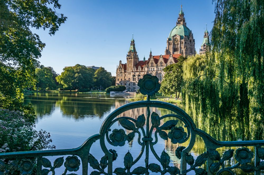 Neues Rathaus und Maschteich IV Hannover Foto & Bild hannover