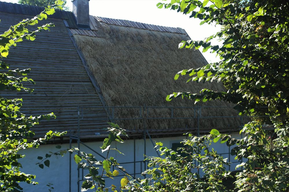 Neues Strohdach Wohnhaus Bauernhofmuseum Kleinlosnitz I