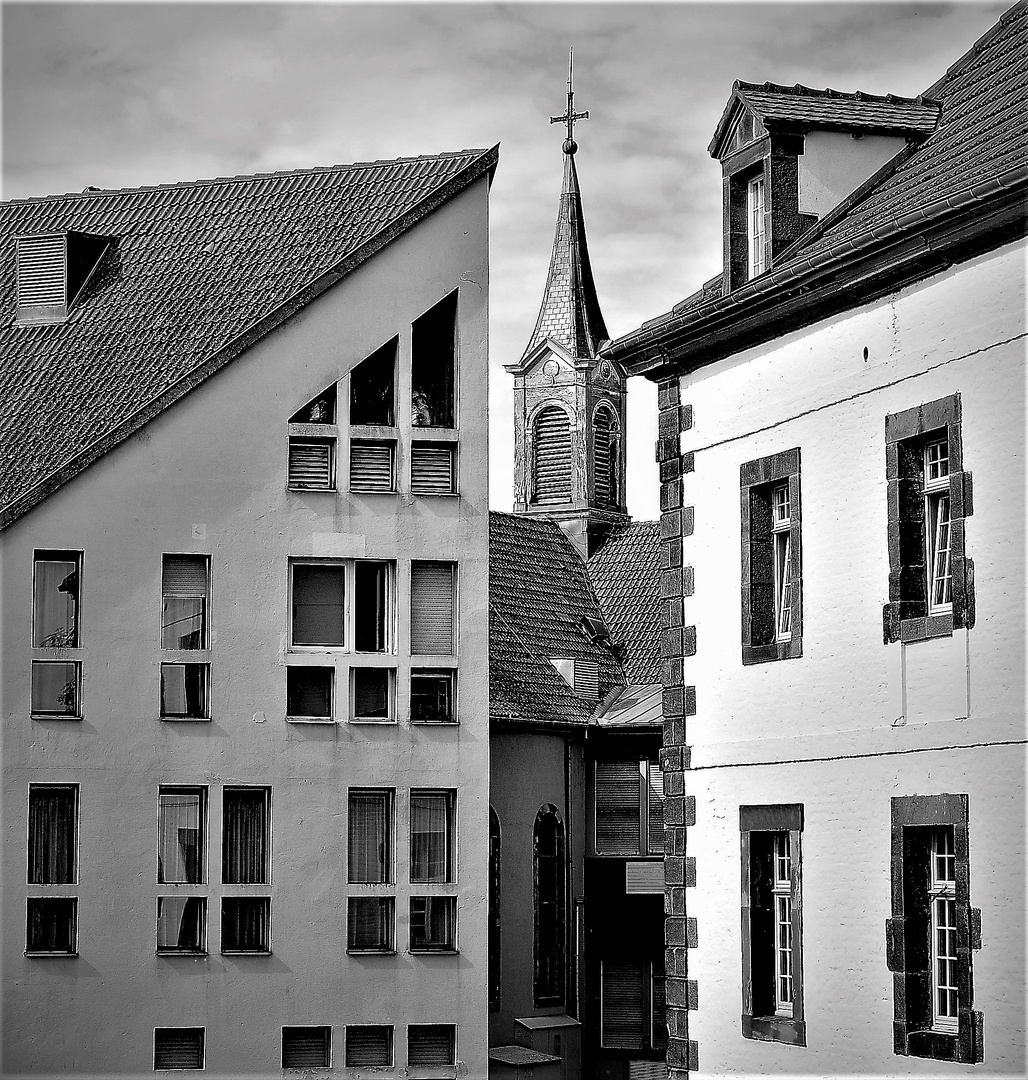 Neuf Brisach - Der Kirchturm des Hospitals