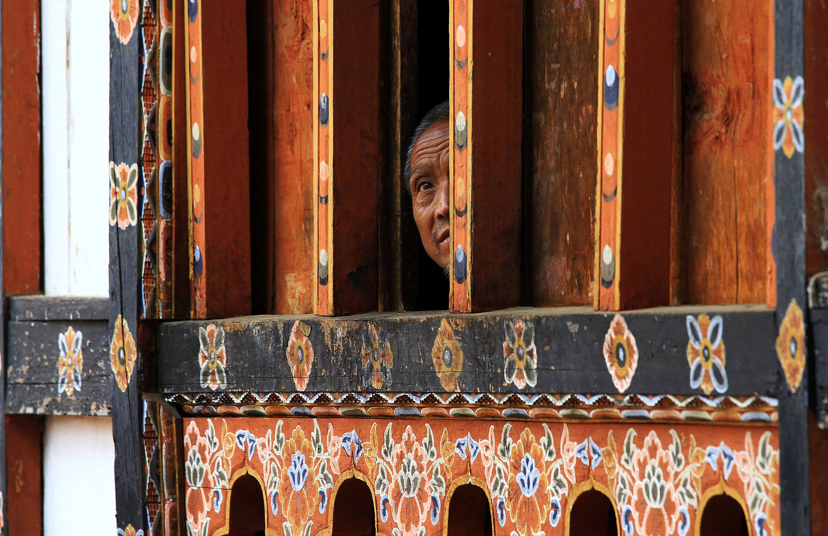 Neugierig, Wangdi Phodrang Dzong, Bhutan