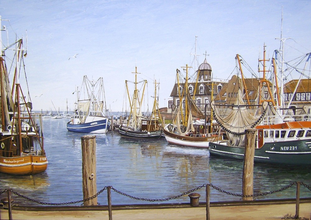 Neuharlingersiel-Hafen in Ostfriesland von 2008