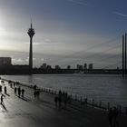 Neujahr am Rhein in Düsseldorf