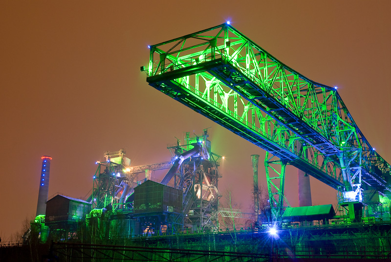 Neujahr im Landschaftspark Duisburg-Nord