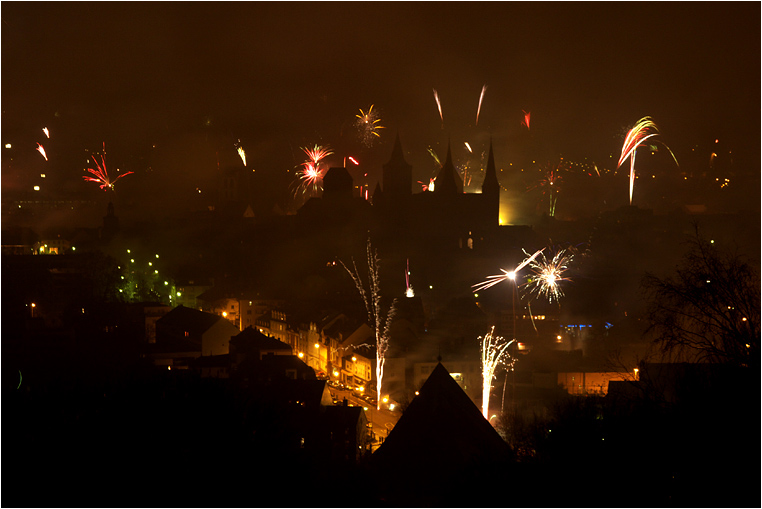 Neujahrs Feuerwerk in Trier