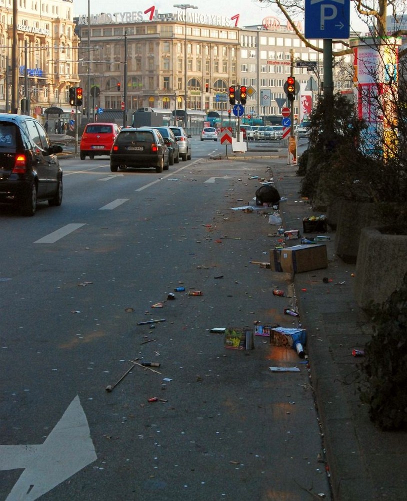 Neujahrs-Morgen am Hauptbahnhof