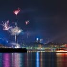 Neujahrsfeuerwerk 2019 an der Moselmündung