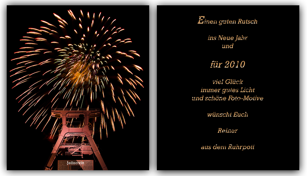 Neujahrsgruss 2010 Foto Bild Karten Und Kalender Neujahrswunsche Feuerwerk Bilder Auf Fotocommunity