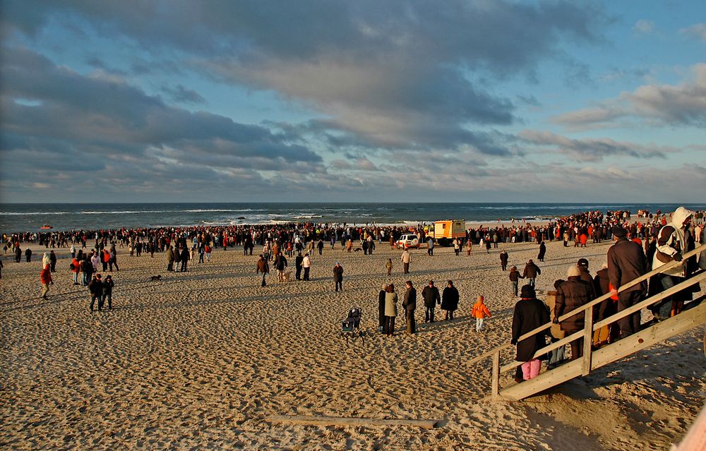 Neujahrsschwimmen im Januar in Westerland/Sylt