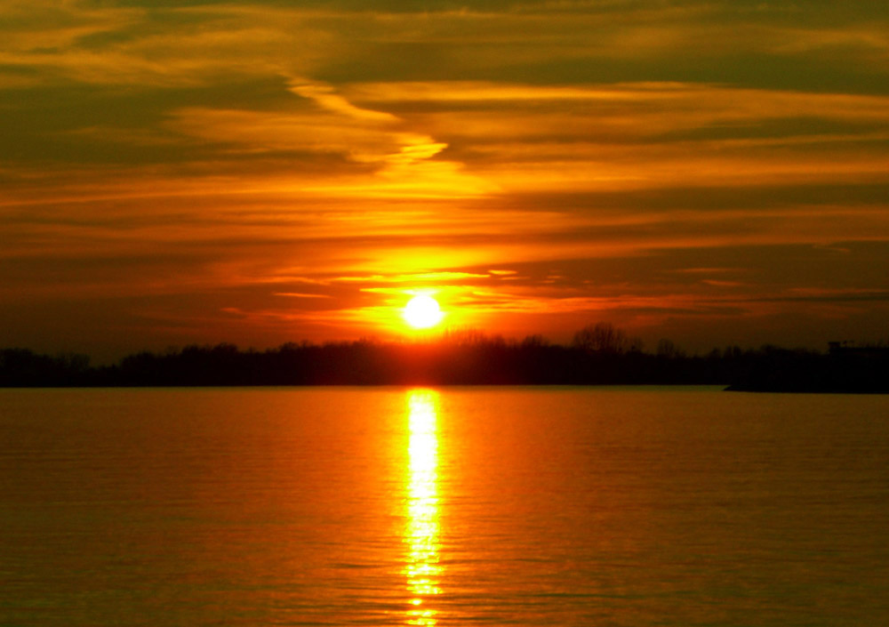 Neulich abends am Rhein