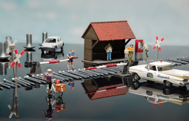 Neulich an der Bahnschranke...