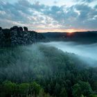 Neulich bei Sonnenaufgang in der Sächsische Schweiz