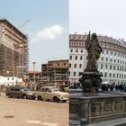 Neumarkt Dresden August 2001 und März 2016