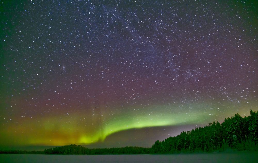 Neumondnacht in Nord-Finnland