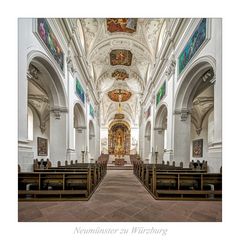 Neumünster zu Würzburg " der Blick ins Langhaus..."