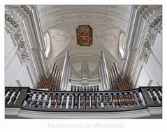 Neumünster zu Würzburg " der Blick, zur Orgel aus meiner Sicht...."