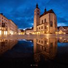 Neupfarrplatz Regensburg nach einem Regentag