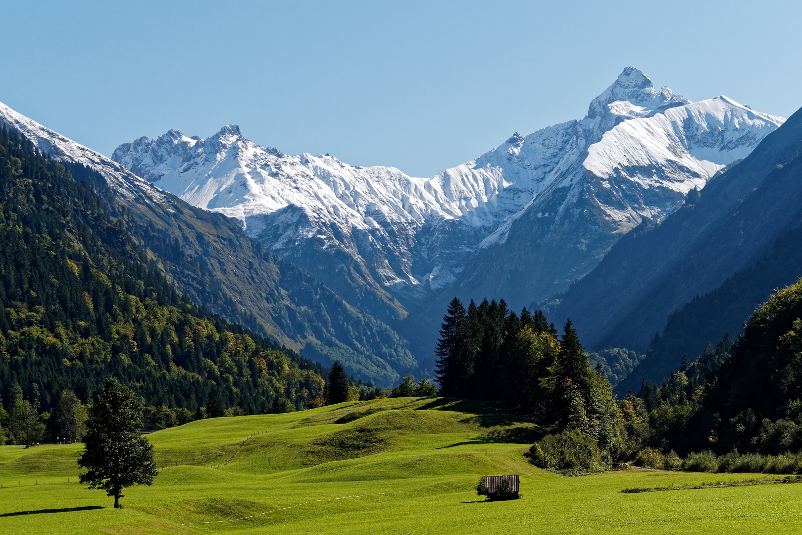 Neuschnee im Herbst auf den Oberstdorfer Bergen