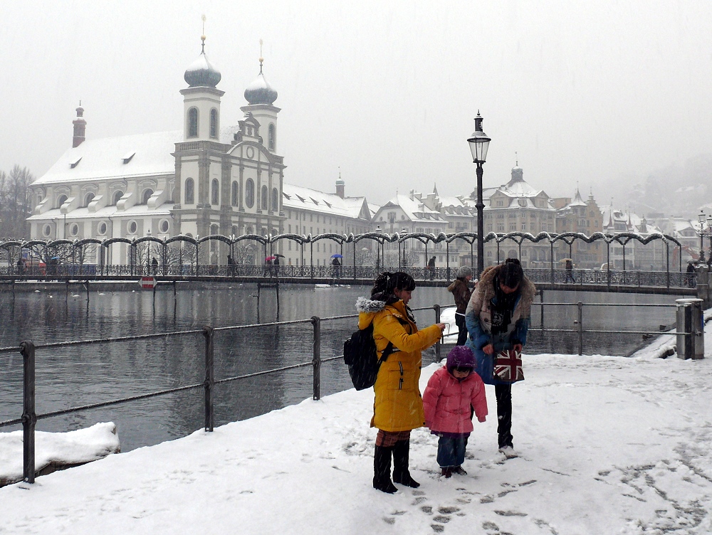 Neuschnee in Luzern