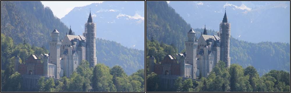 Neuschwanstein 3D Kreuzblick