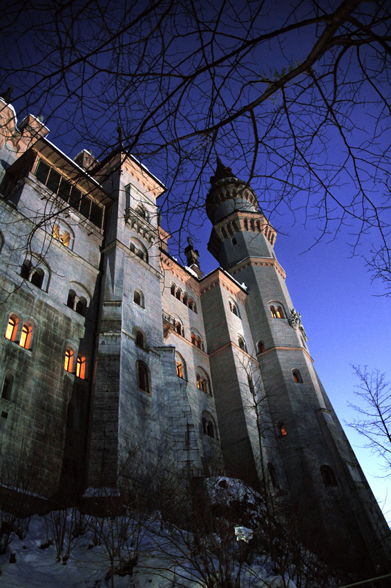 Neuschwanstein, al anochecer