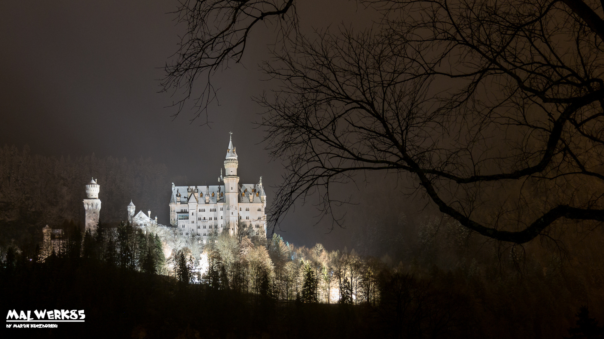 Neuschwanstein bei Nacht