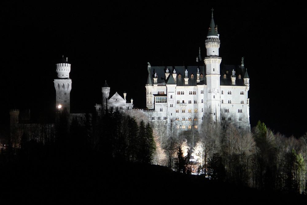 Neuschwanstein bei Nacht