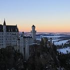 Neuschwanstein Castle, Schloss Neuschwanstein, sunset, Abend, Sonnenuntergang