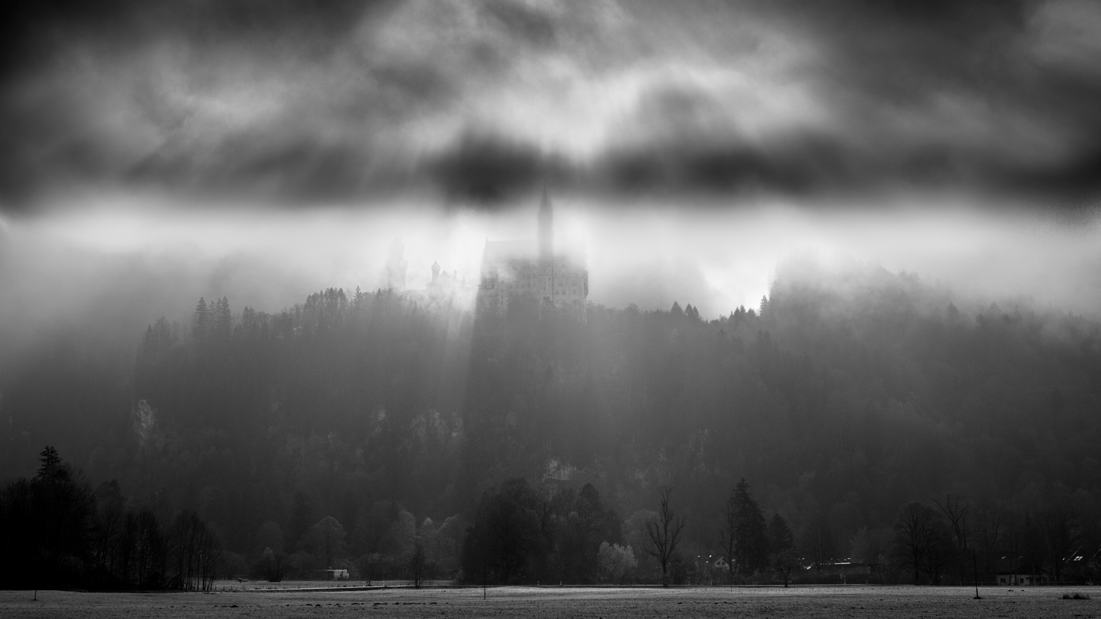 Neuschwanstein im Nebel