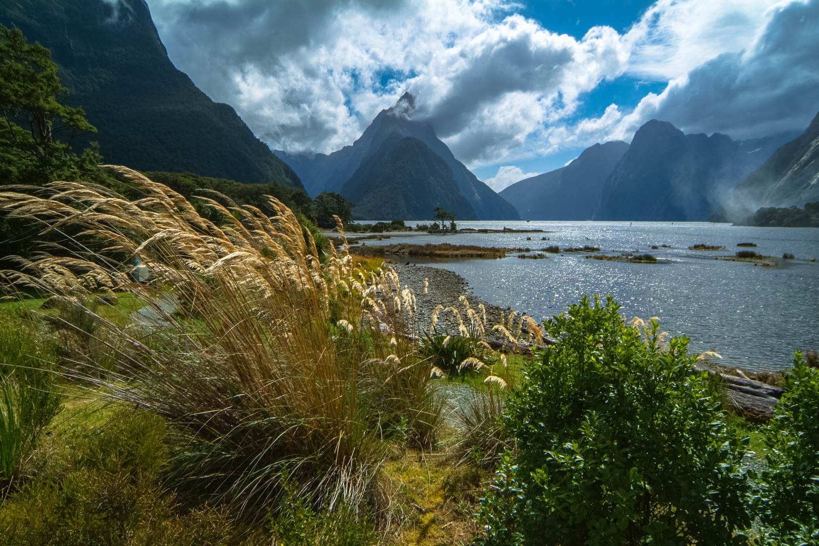 Neuseeland 2006: Südinsel, Milford Sound, Mitre Peak