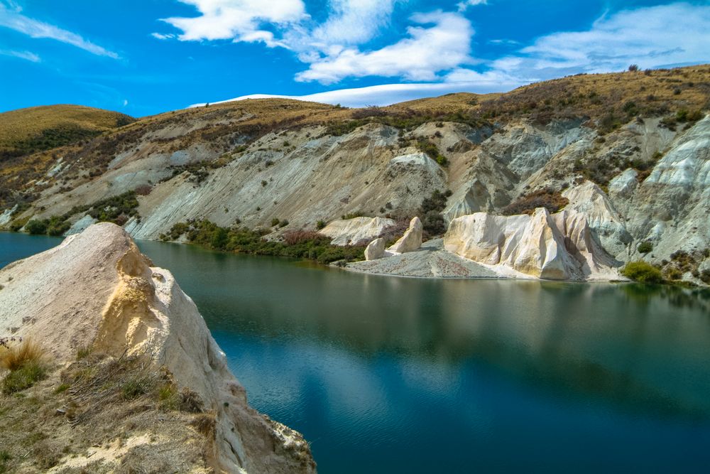 Neuseeland 2006: Südinsel, Otago, St. Bathans, Blue Lake.