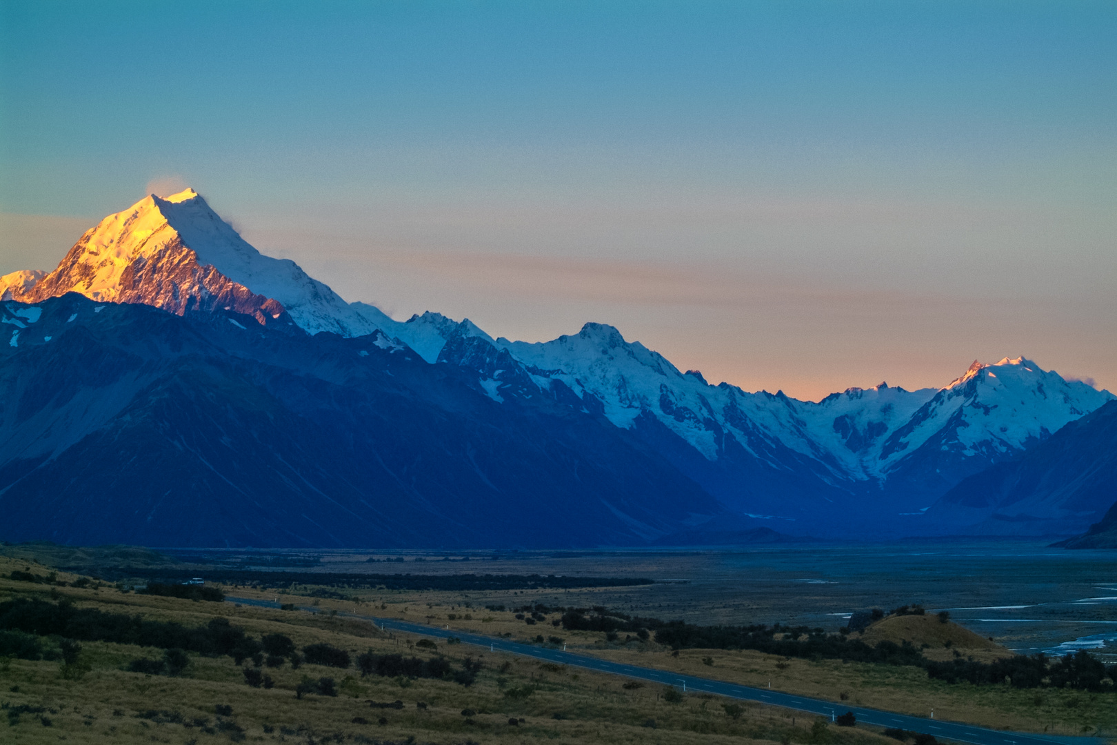 Neuseeland: Der Mount Cook im Abendlicht #1