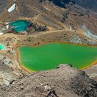 Neuseeland: Nordinsel, Tongariro Alpine Crossing. Emerald Lakes